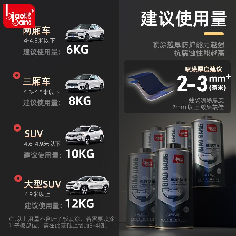 标榜汽车底盘装甲防锈漆隔音防腐橡胶橡塑型底盘颗粒胶喷涂装甲漆