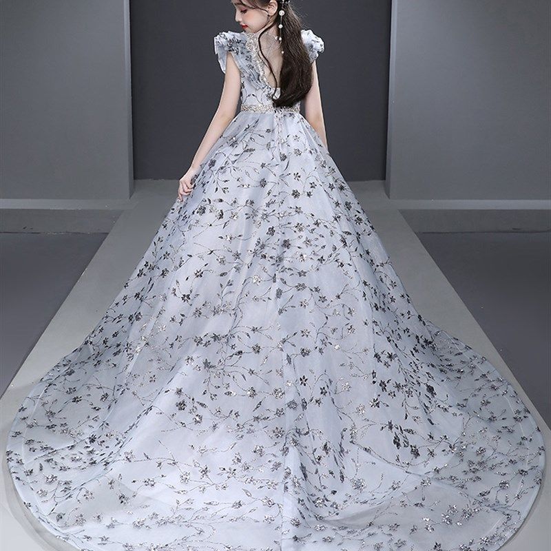 儿童礼服公主裙女童2021霸气模特走秀女孩高端10岁晚礼服钢琴演出