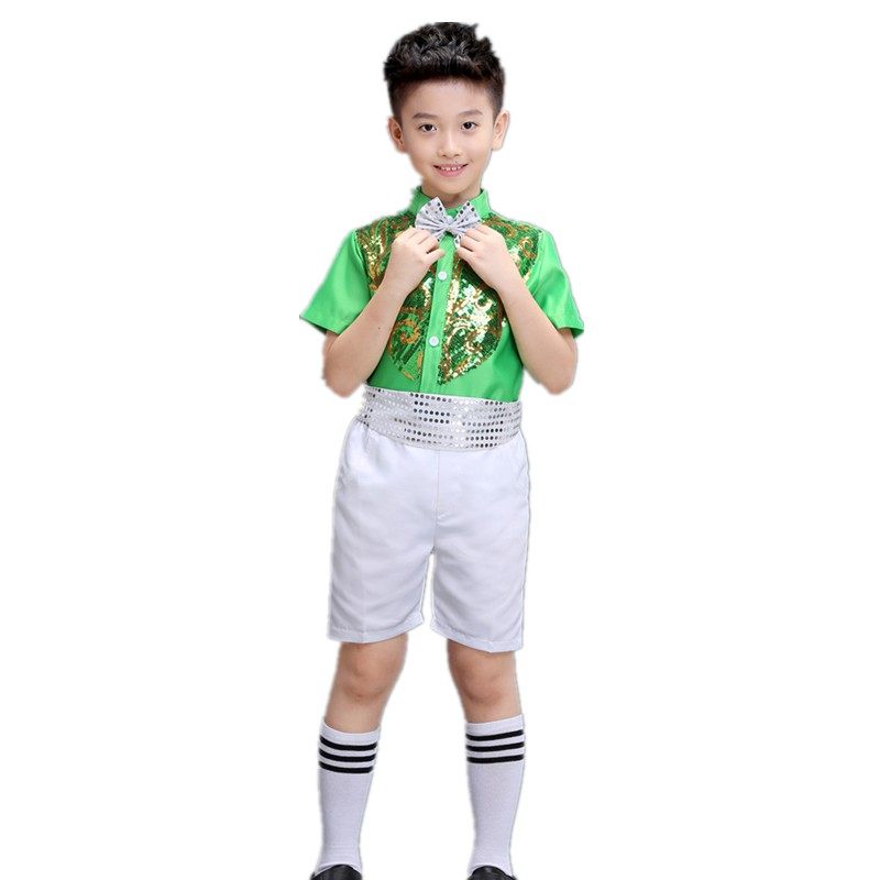 儿童大合唱团体演出服幼儿园中学生诗歌朗诵表演服装男童女童礼服