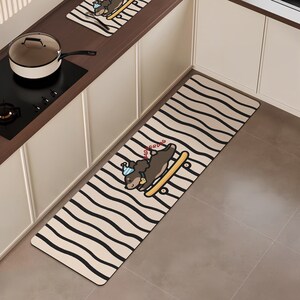 卡通厨房地垫防滑防油可擦免洗厨房吸水吸油地垫厨房专用地毯地垫