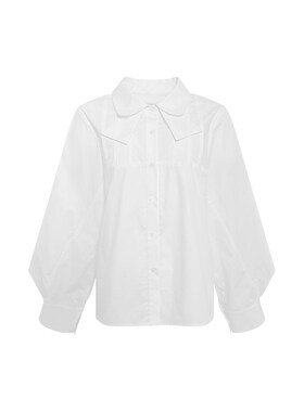 NAZ那子大码2024秋季新款设计感蝴蝶结领衬衫胖mm白色休闲衬衣女