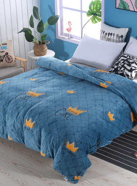 冬季加绒法兰绒珊瑚绒被套单件保暖毛绒200x230法莱绒单双人被罩