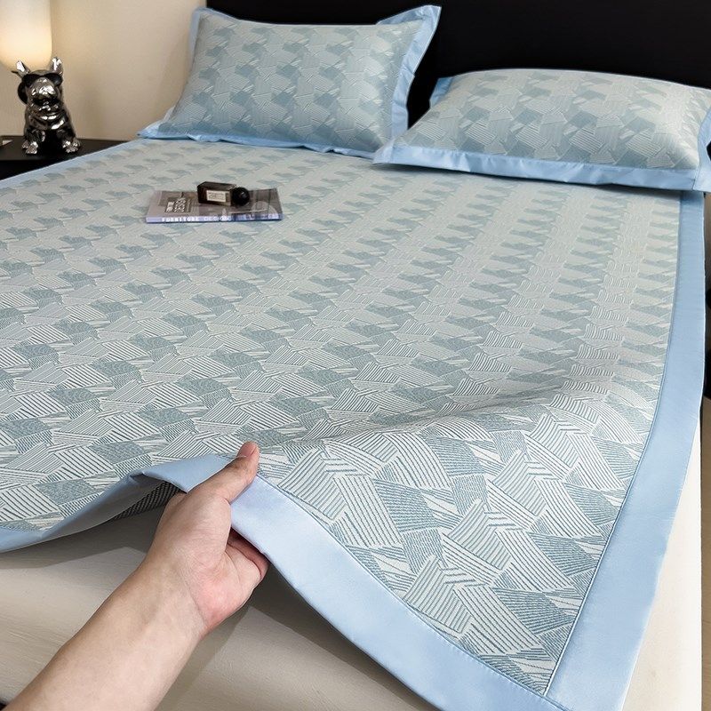 夏季冰丝席凉席三件套床笠款可机水洗学生宿舍单人床垫空调软席子,床上用品,冰丝席,淘宝优惠券,粉丝福利购,淘宝优惠卷