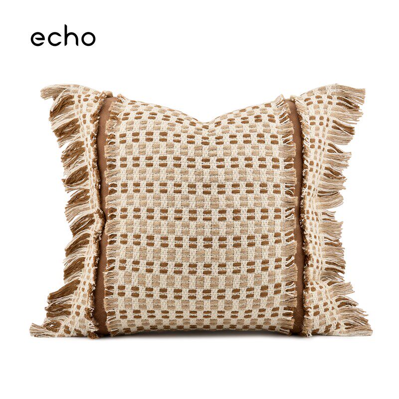 摩洛哥样板间民宿米橙色侘寂风棉麻流苏中式沙发客厅抱枕床上靠垫,居家布艺,靠垫/抱枕,淘宝优惠券,粉丝福利购,淘宝优惠卷