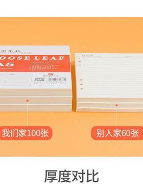 本页5beb1f1e本替芯孔活页纸6活页本内芯5a活页替芯9B5可替换孔纸