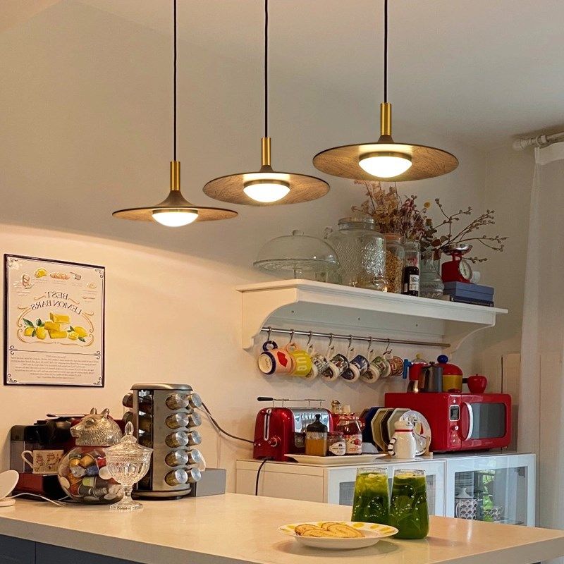 复古吊灯餐厅灯实木中古艺术设计师原木风民宿飞碟吧台餐桌灯casa,家装灯饰光源,餐厅吊灯,淘宝优惠券,粉丝福利购,淘宝优惠卷