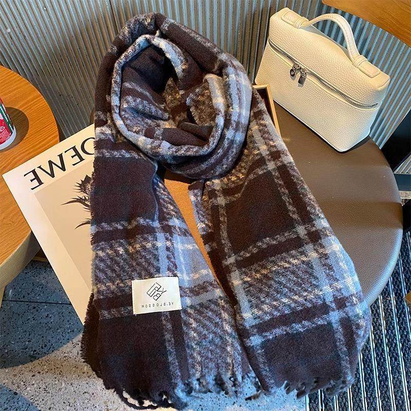 新款围巾男大学生百搭式风黑色格子男士冬季高级感保暖情侣围脖,服饰配件/皮带/帽子/围巾,围巾/丝巾/披肩,淘宝优惠券,粉丝福利购,淘宝优惠卷
