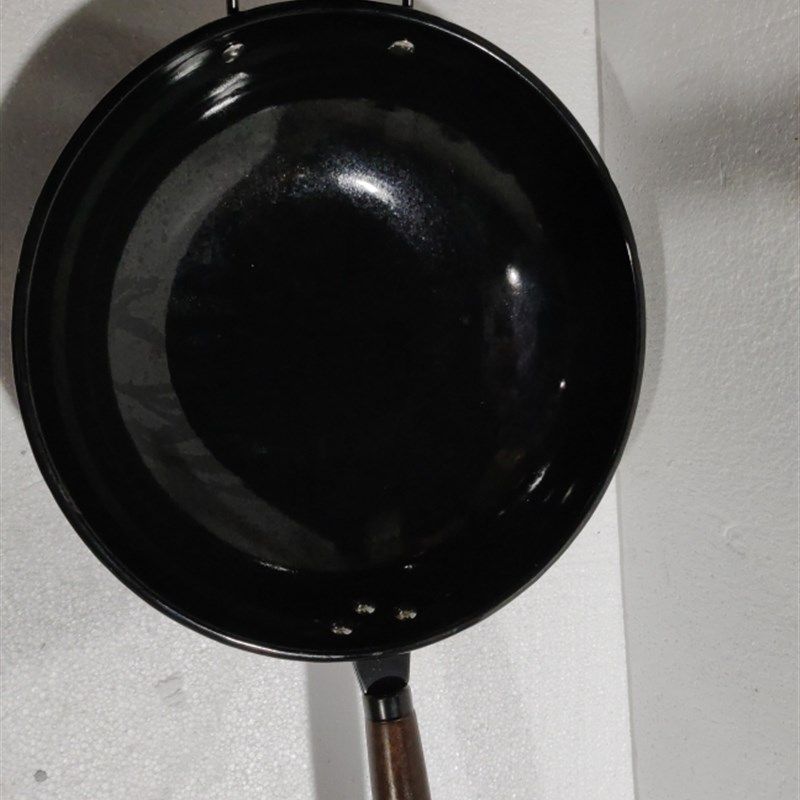 32厘米搪瓷炒锅黑色无盖搪瓷锅不粘贴锅大号炒锅