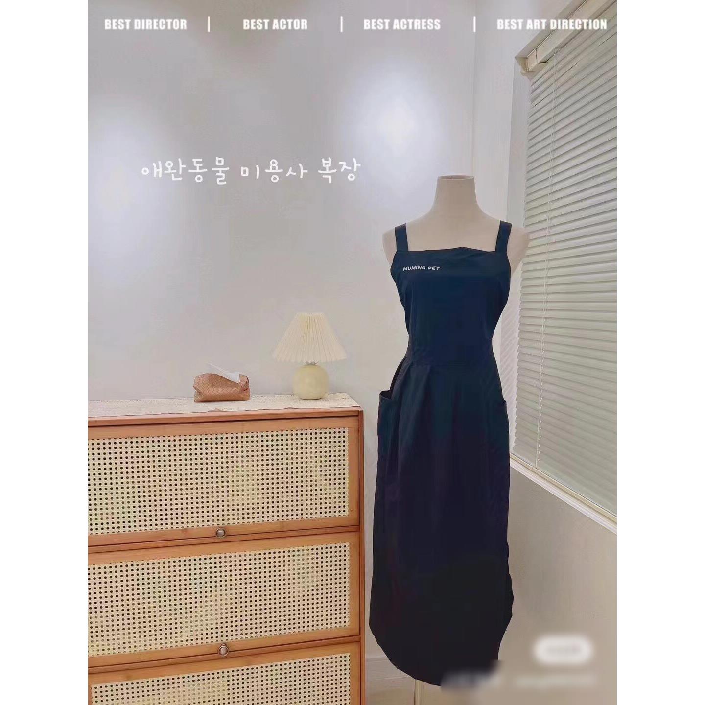 韩版宠物美容师工作服 防沾毛拒水设计 适用美甲咖啡店新款美容服