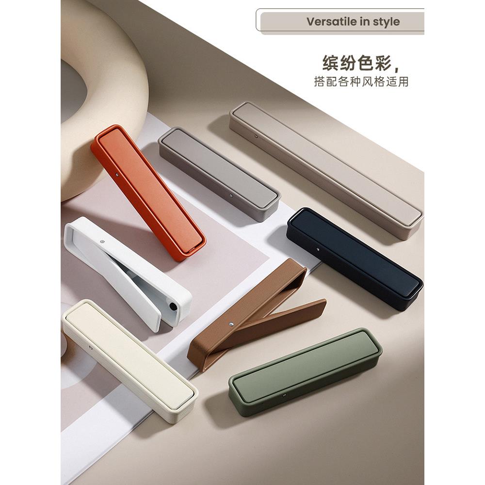 白色柜门内嵌隐形拉手衣柜现代简约高档PET肤感嵌入式开槽门把手