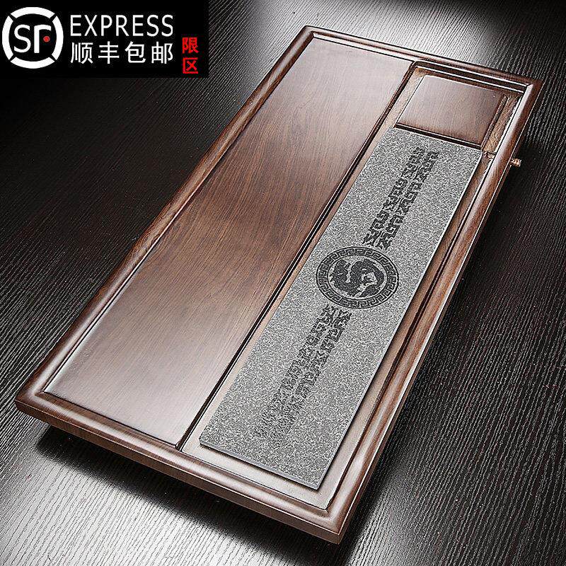 简约家用办公沥水实木茶盘功夫茶具小茶托轻奢茶台电热炉茶海排水