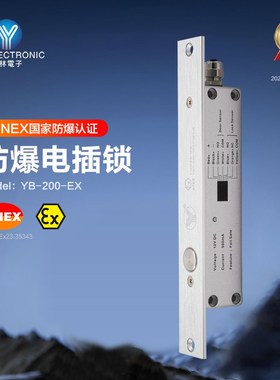 YLI/意林电子易燃易爆场所防爆门禁电插锁YB-200-EX防爆电插锁