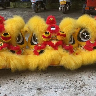 南狮行童狮 双人童狮 儿童醒狮 小狮子 儿童舞狮