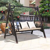 农村小院秋千摇椅别墅庭院花园露天露台吊椅室外阳台家用休闲荡