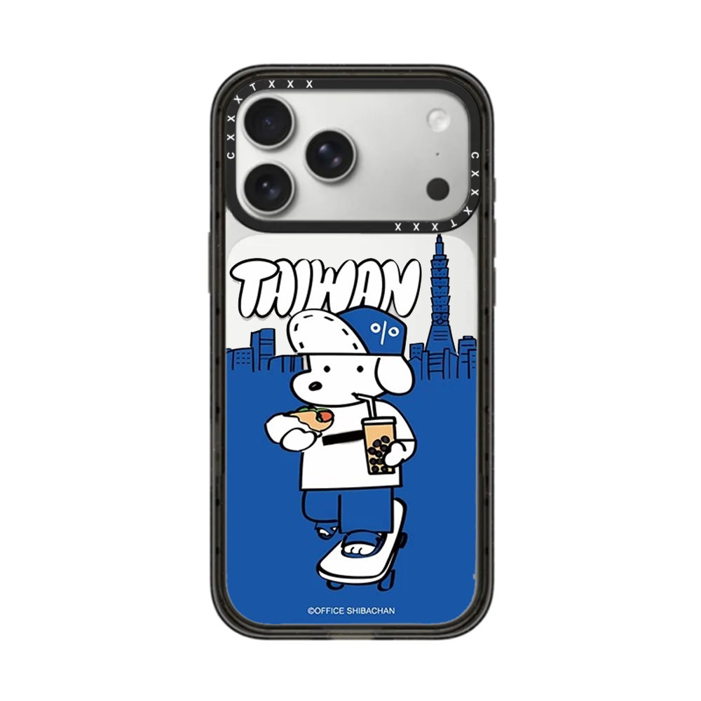 casyetifi联名台湾限定滑板小狗吃早茶17pro适用于iPhone16promax防摔15plus台北14max保护套13pro镜面手机壳