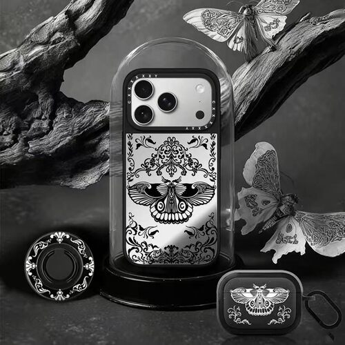 CASETiFiY联名暗夜诗篇适用iPhone17promax手机壳16pro哥特风蝴蝶镜子15pro网红时尚14plus/13/12/11磁吸硬壳