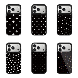 黑色系十字花苹果手机壳适用于iPhone18/17pro高级感16promax镜面磁吸15pm防摔保护套14max个性创意13max波点