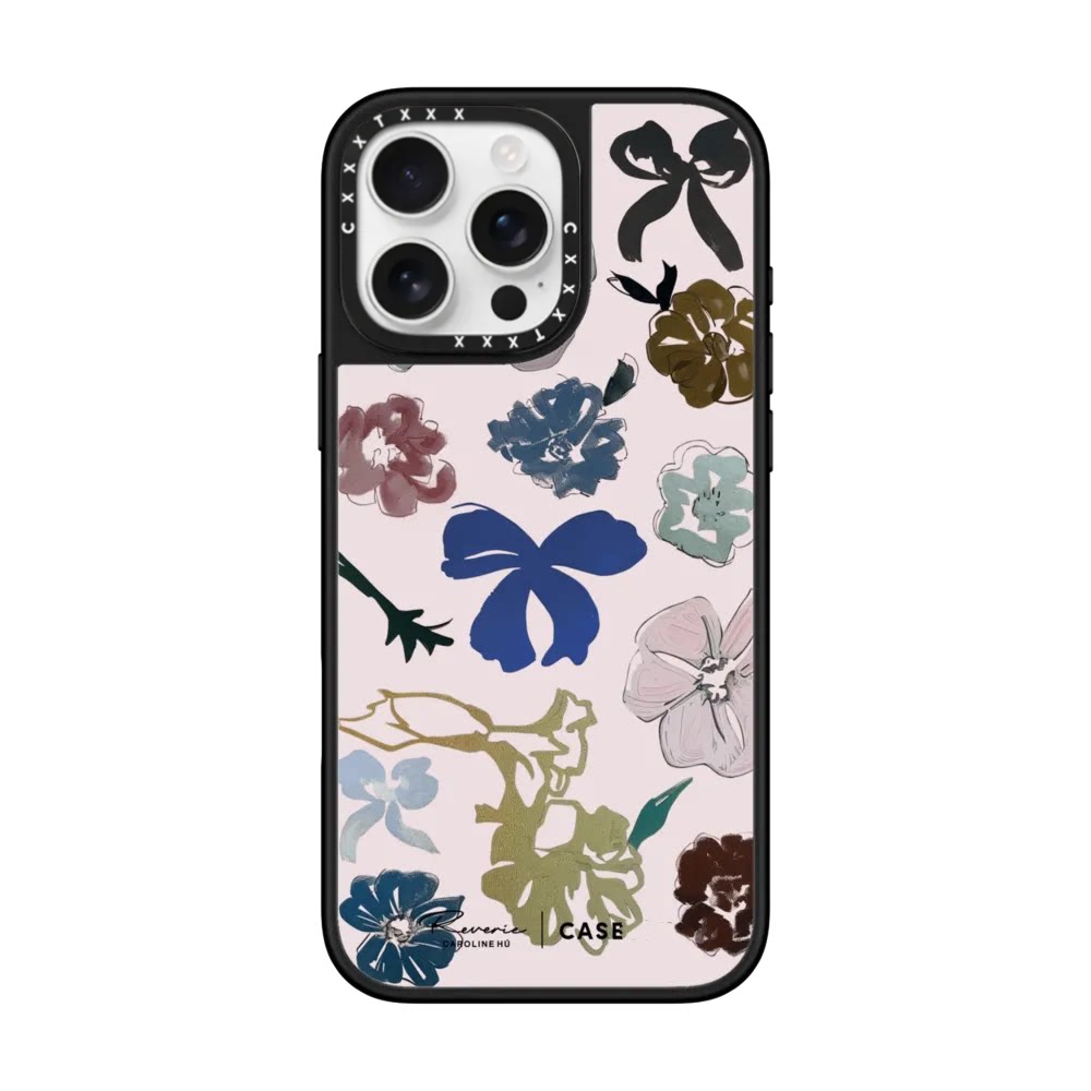 casyetifiy联名Caroline Hu蝴蝶结时尚花朵手机壳17promax适用苹果iPhone16promax创意15pro防摔14明星同款13