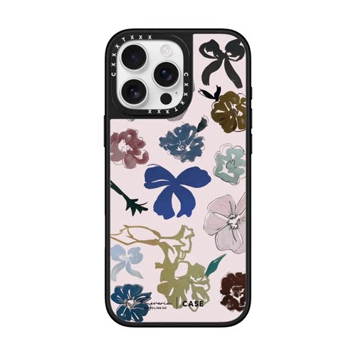 casyetifiy联名Caroline Hu蝴蝶结时尚花朵手机壳18/17promax适用苹果iPhone16promax创意15防摔14明星同款13