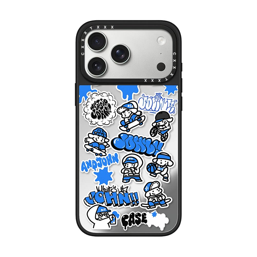 美式街头风滑板小狗涂鸦贴纸18Pro适用于iPhone17Promax苹果16/15/14Promax个性创意13pro艺术保护套12手机壳