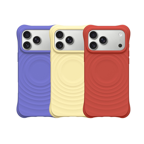 新款番茄红水波纹手机壳适用于iPhone18/17ProMax苹果16ProMax磁吸15pro简约高级14pm纯色磁吸波纹壳保护套13