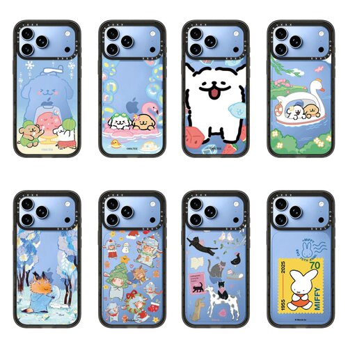 夏日刨冰小狗冰川蓝适用于iPhone18/17pro手机壳可爱艺术个性创意16/15/14/13/promax温柔治愈磁吸防摔硬壳女