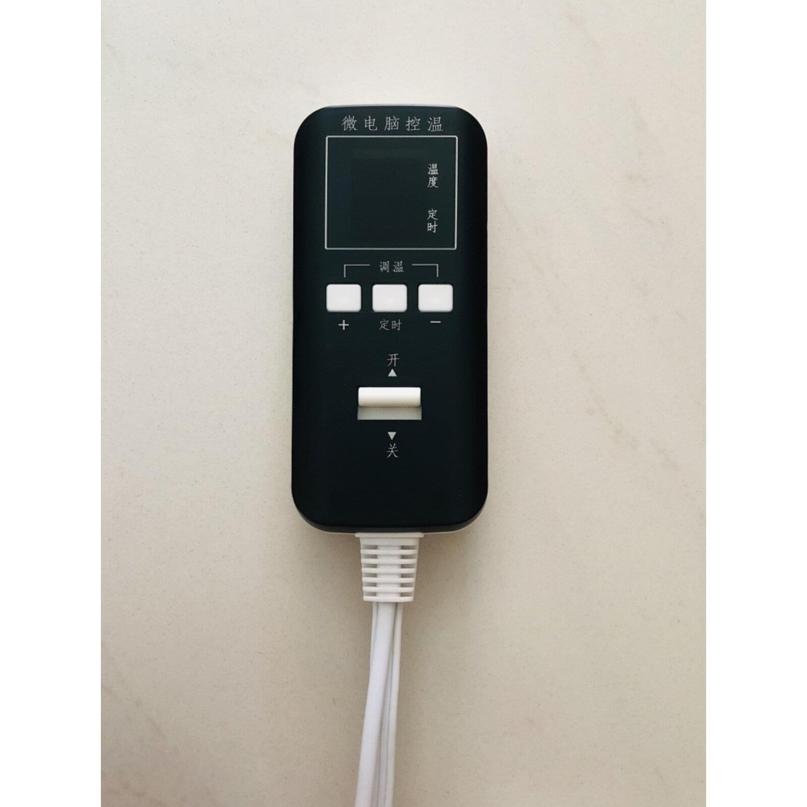 电热毯调温器 双显单控电子定时开关可调温度控制器电加热 自接头