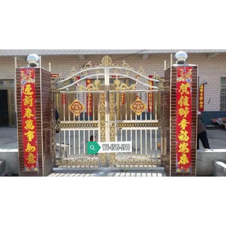 304不锈钢庭院门、墙门、农村铁门、房子门、双门、社区庭院、室