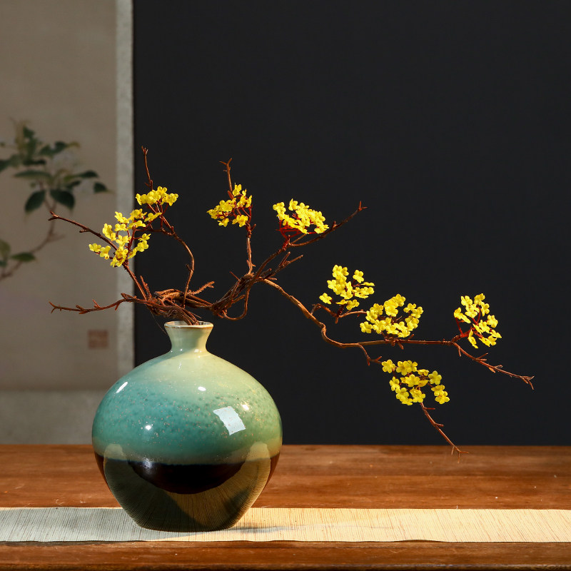 新中式花瓶景德镇陶瓷酒店大堂茶室客厅插花玄关装饰品禅意摆件,家居饰品,花瓶,淘宝优惠券,粉丝福利购,淘宝优惠卷