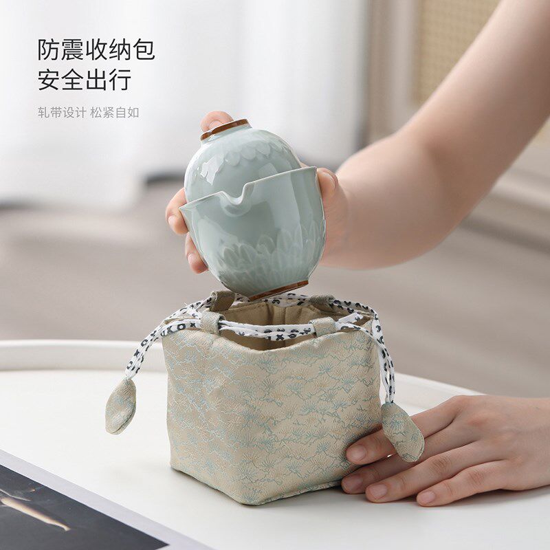 便携式旅行茶具快客杯个人专用户外女士一人功夫茶杯一壶二杯套装