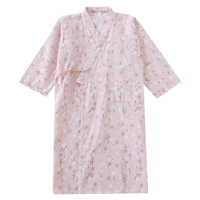 刘大姐家 日式可爱家居服浴袍 和服睡袍睡衣女夏纯棉纱布睡裙,女士内衣/男士内衣/家居服,睡袍/浴袍,淘宝优惠券,粉丝福利购,淘宝优惠卷