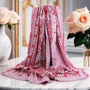 床单老式线毯春秋毯随身毯子沙发巾空调毯纯棉老式粗布针织挂毯