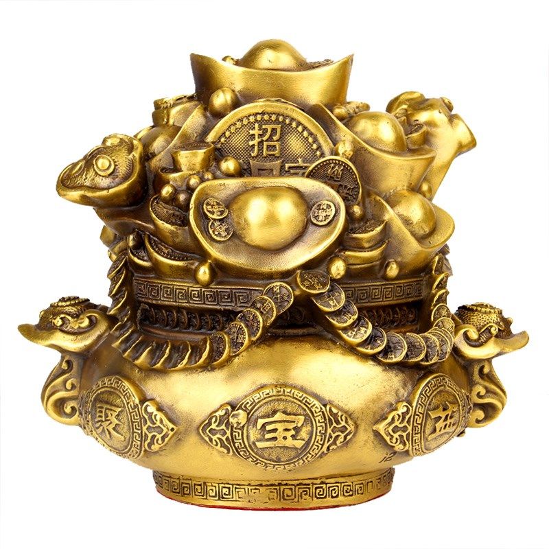 铜元宝聚宝盆存钱罐摆件聚宝盆聚财百富铜缸存钱罐摆件,家居饰品,桌面摆件,淘宝优惠券,粉丝福利购,淘宝优惠卷