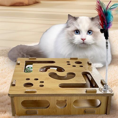 猫别墅实木家用猫窝超大自有空间猫笼子三层实木猫窝猫爬架猫柜子