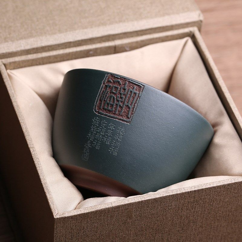 宜兴原矿紫砂主人杯纳福茶杯品茗杯纯手工名家吴春艳单杯功夫茶具