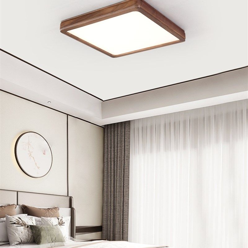 夏一木灯 胡桃木护眼吸顶灯新中式简约主卧房间书房实木中山灯具,家装灯饰光源,护眼吸顶灯,淘宝优惠券,粉丝福利购,淘宝优惠卷