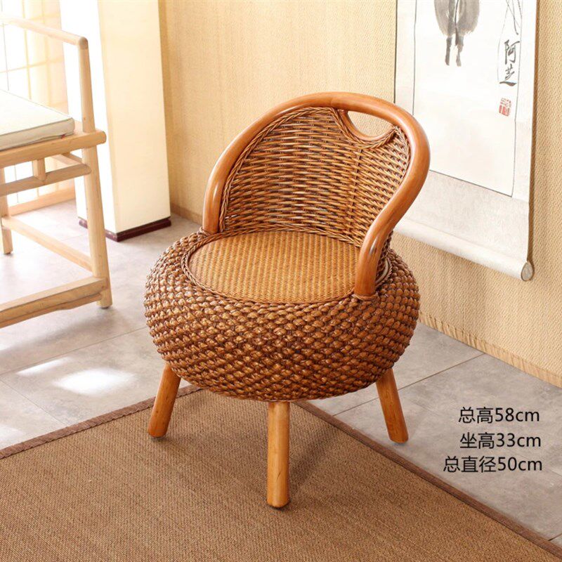BB兵安源国际餐厅家具藤编藤椅子藤编南瓜椅阳台小椅子院子不怕晒,住宅家具,阳台椅,淘宝优惠券,粉丝福利购,淘宝优惠卷