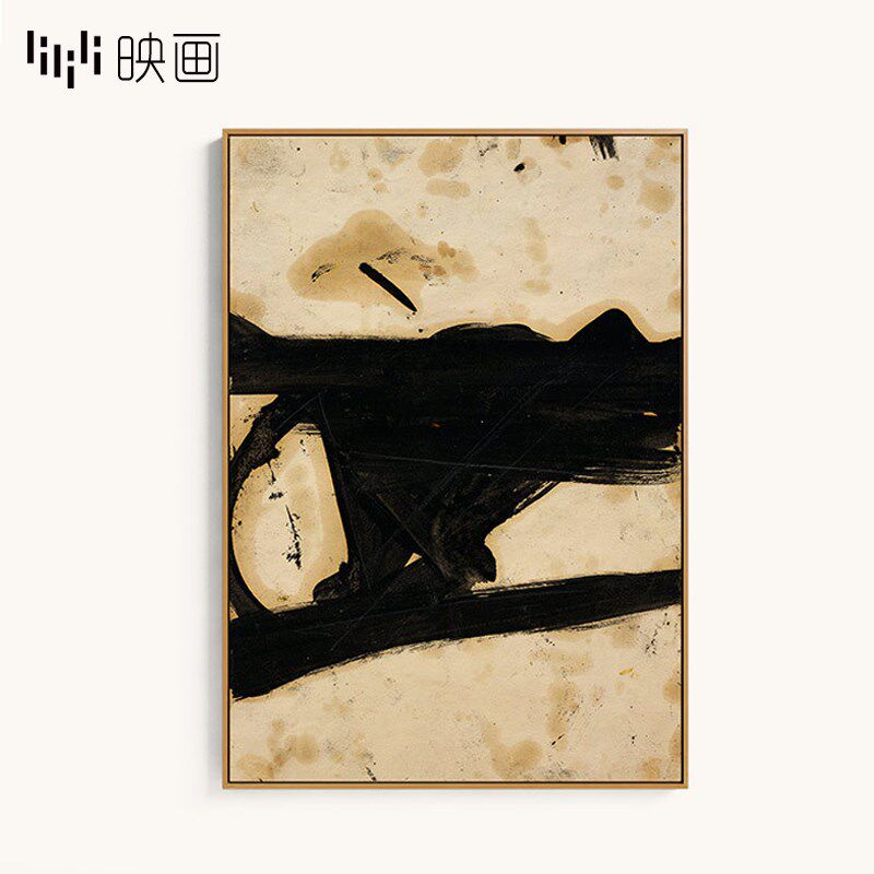 现代抽象装饰画走廊玄关壁画墙画装饰竖单幅挂画别墅酒店软装配画