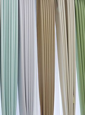 武汉窗帘定制遮光客厅卧室大气落地帘订做侘寂风法式复古焦糖奶油