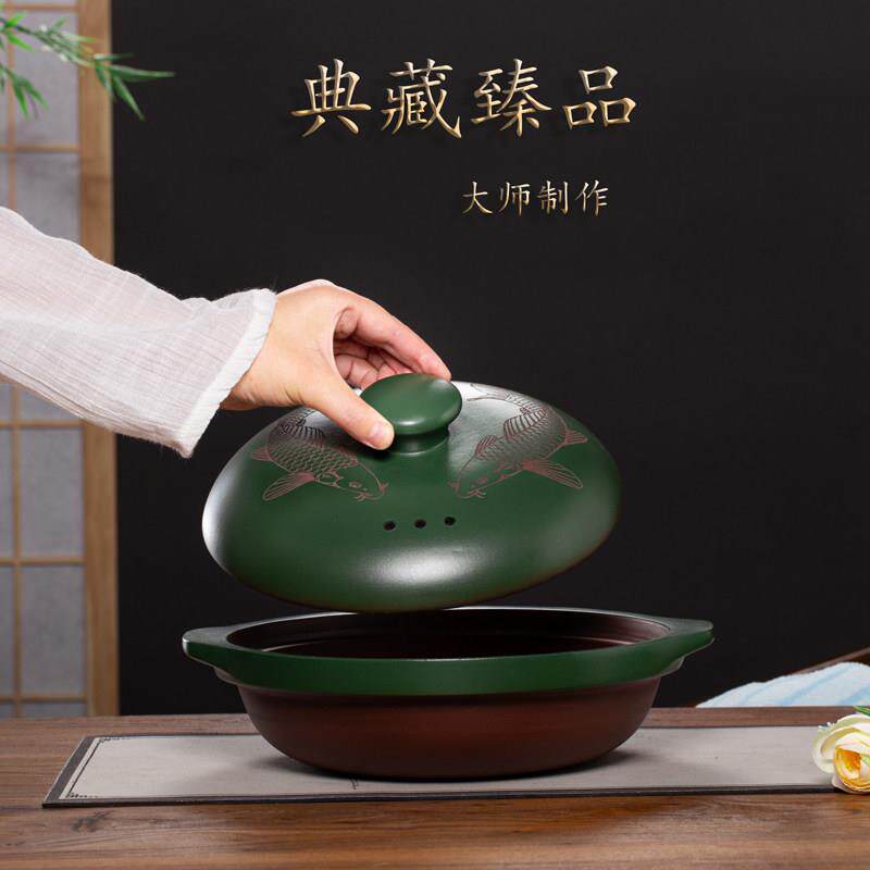 宜兴紫砂锅家用煲汤砂锅无釉无涂层燃气灶老式传统土陶汤煲耐高温