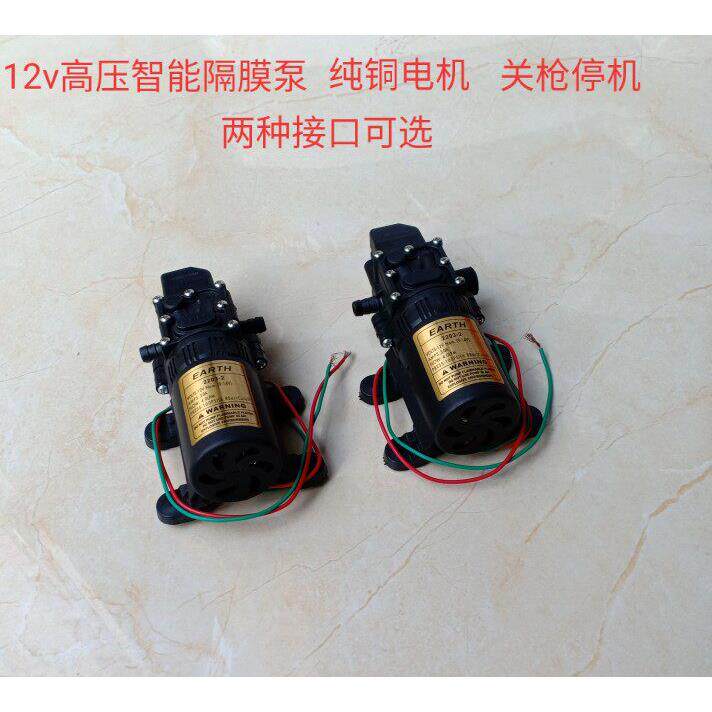 12v电动喷雾器电动隔膜泵智能泵高压水泵洗车水泵空调家电清洗泵
