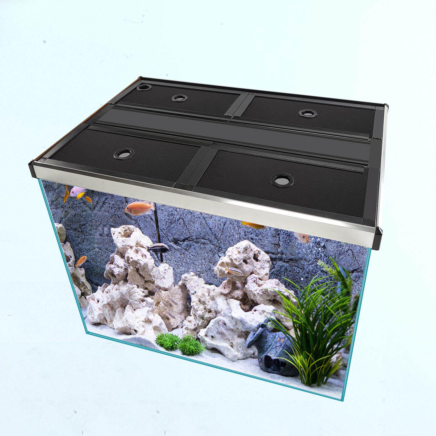 订制鱼缸防跳盖 白色鱼缸顶盖适用龙鱼缸 水族用品鱼缸配件