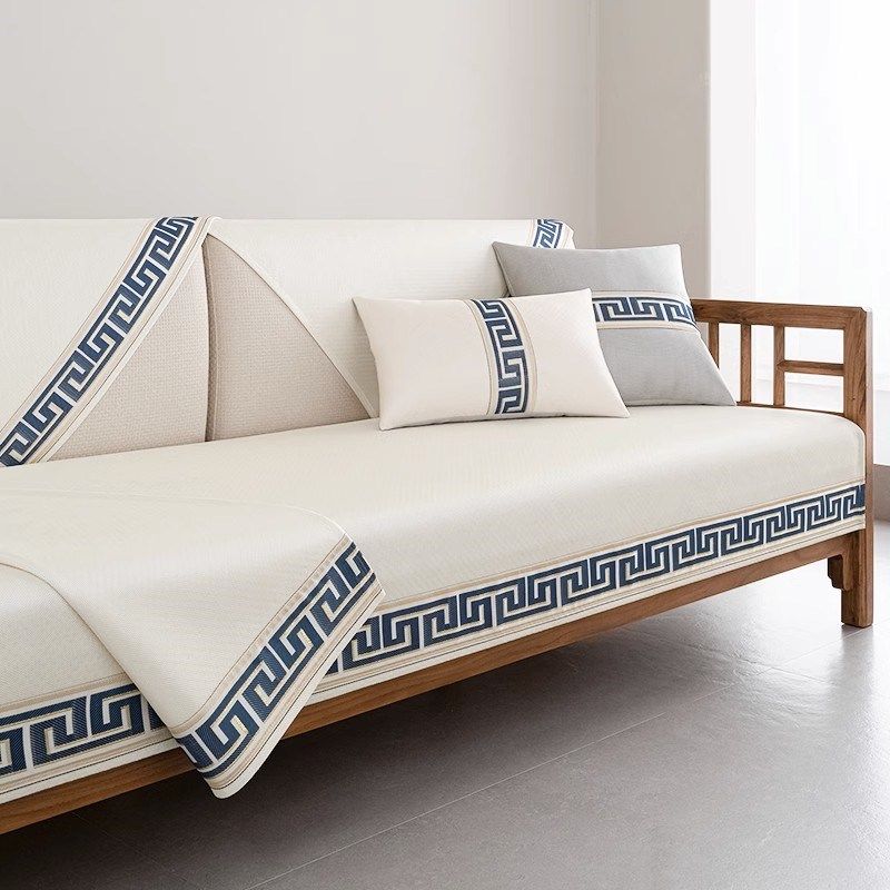 沙发垫夏季冰丝夏天款防滑中式侘寂坐垫红木实木沙发凉席坐垫套罩,居家布艺,沙发垫,淘宝优惠券,粉丝福利购,淘宝优惠卷