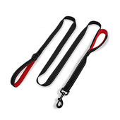 宠物牵引绳狗狗多功能狗绳狗链 双扶手牵引带大中小型犬防爆冲