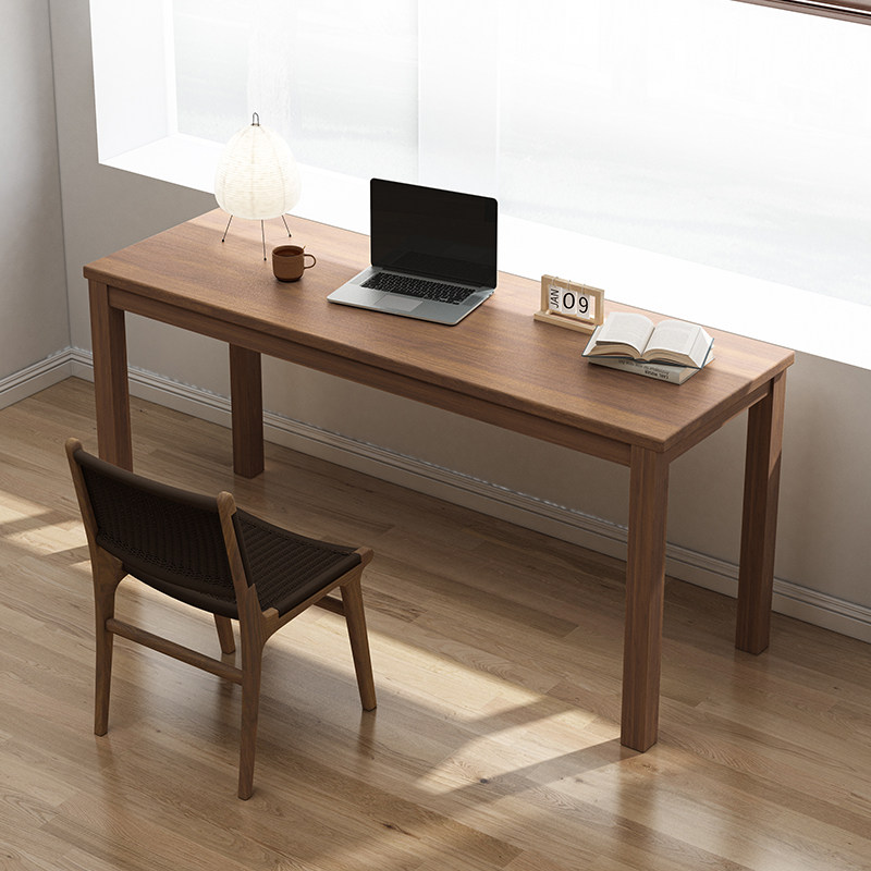 实木长条桌子靠墙窄桌子办公桌双人书桌家用学习电脑桌复古工作台,住宅家具,电脑桌,淘宝优惠券,粉丝福利购,淘宝优惠卷
