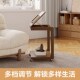 实木小茶几客厅家用沙发边几柜可移动C型方桌子带轮迷你角几茶桌