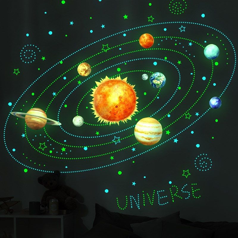 不透明星星夜光贴纸墙面窟窿遮挡贴天花板吊顶裂痕墙贴自粘贴画