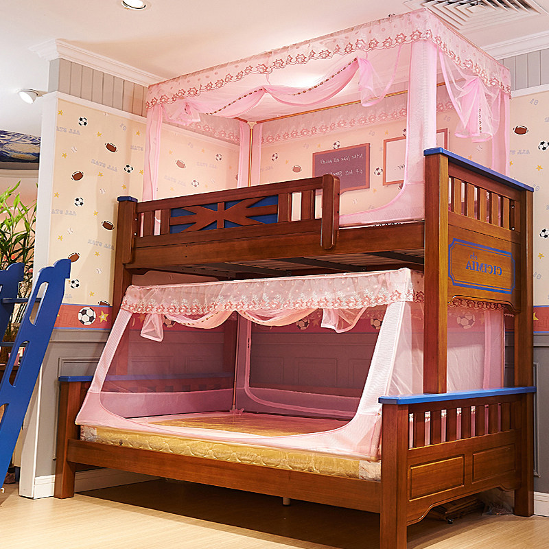 子母床蚊帐上下铺梯形家用二层母子床双层床高低床上下床1.2m1.5m,床上用品,蚊帐,淘宝优惠券,粉丝福利购,淘宝优惠卷