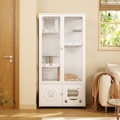 豪华猫别墅防水防锈猫柜家用一体全景猫屋钢制猫笼透气猫房子猫窝