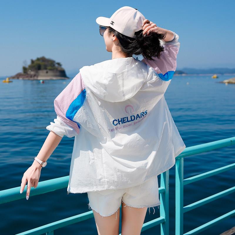 防晒衣女款2025新款女夏季透气防晒服女士超火薄款白色短款薄外套